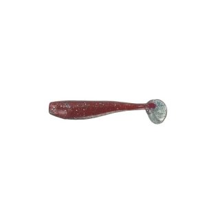 King Shad 10,0cm klar-azur/rot mit Glitter