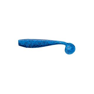 King Shad 10,0cm klar/blau/wei mit bunten Glitter