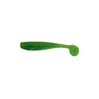 King Shad 10,0cm klar/grn mit Glitter