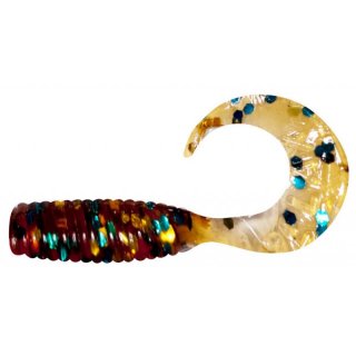 Original Relax Twister 9cm - Gummifisch - Shad - bernstein mit Glitter