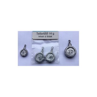 Tellerblei mit Wirbel Gewicht 10g (2 Stck.)