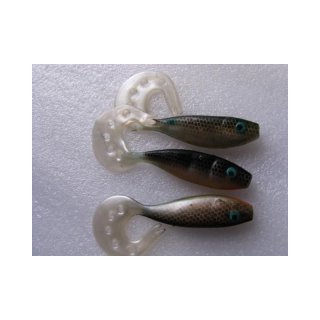 Twister Shad - perl/schwarz - Gufi - Gummifisch - verschieden Gren
